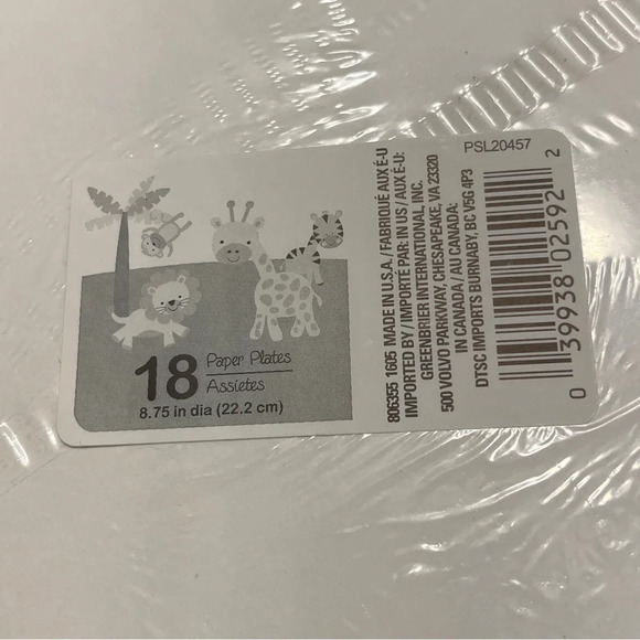 Safari Zoo Animal Plates & Napkins for Baby Shower - Picture 5 of 6